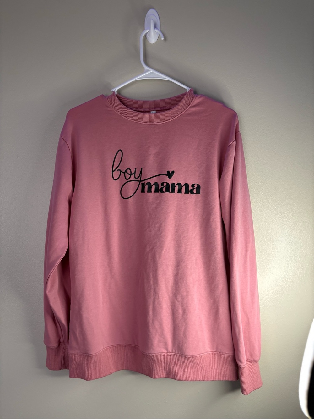 Pink "boy mama" Graphic Sweatshirt